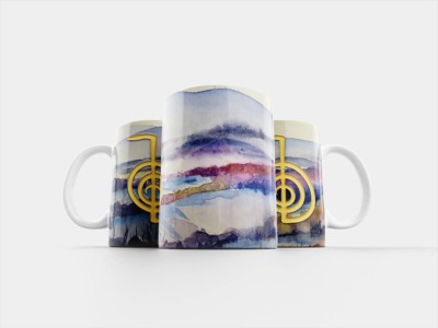 Reiki Mug – Cho Ku Rei, Watercolor