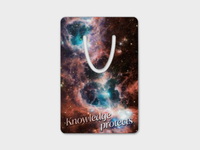 Bookmark with Heart Nebula Design angle view