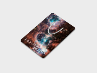 Bookmark with Heart Nebula Design front view